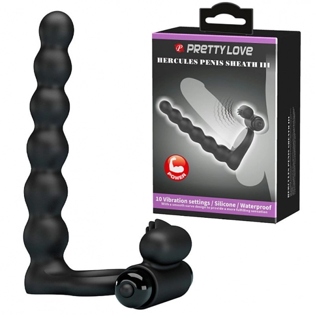 Anel Companheiro com Vibro Pretty Love Hercules Penis Sheath 3 