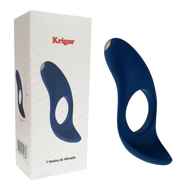 Anel Peniano Com Vibrador Ultra Silencioso e Potente Com 7 Modos de Vibração - Krigor