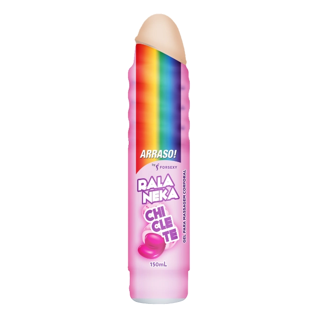 Arraso Rala Neka Chiclete Óleo para Massagem Com Aquecimento Embalagem Interativa 150 ml For Sexy