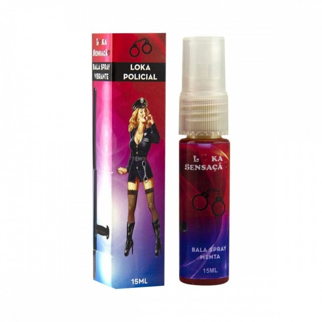 Bala Spray Policial para Sexo Oral Pulsa Vibra Esquenta e Esfria 15 ML - Loka Sensação