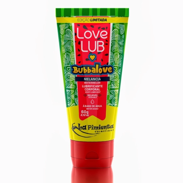 Bubbalove Melancia Lubrificante Beijável à Base de Água Ediçao Limitada 60 g - La Pimienta