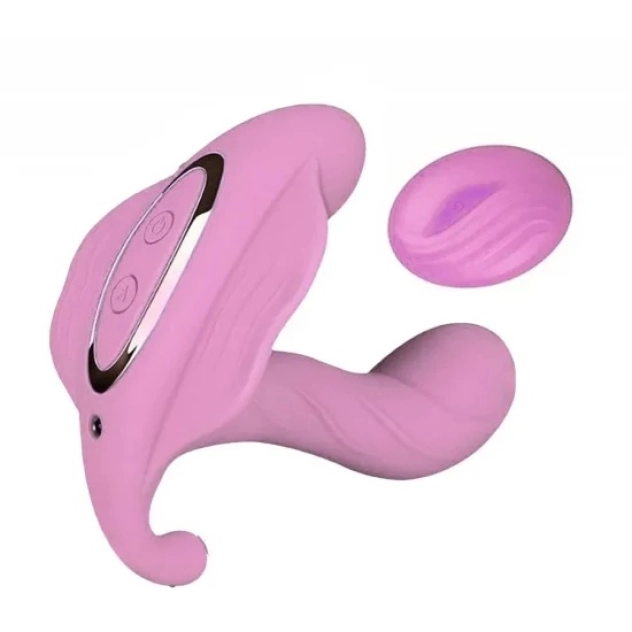 Calcinha Vibratória com Controle e 10 Modos de Vibrações Rosa - Beijing Dibe Calcinha Vibratória com Controle e 10 Modos de Vibrações Rosa - Beijing Dibe