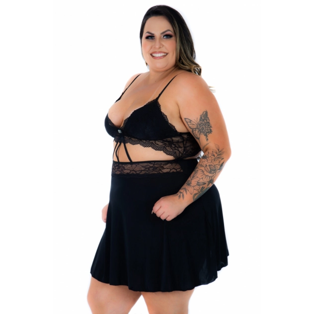 Camisola Joyce Plus Size Pimenta Sexy 