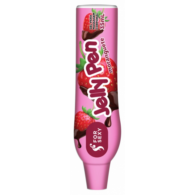 Caneta Comestível Jelly Pen Moranguete 35ml For Sexy 