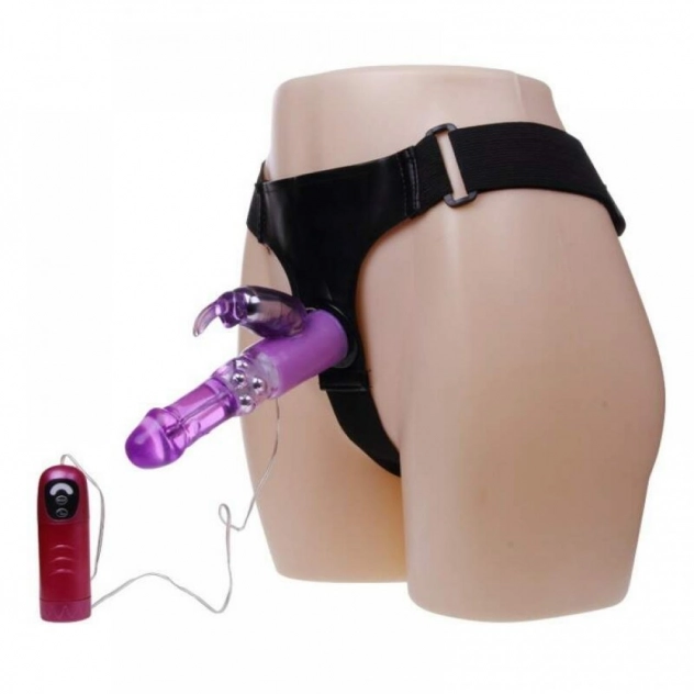 Cinta Peniana com Vibrador Rotativo