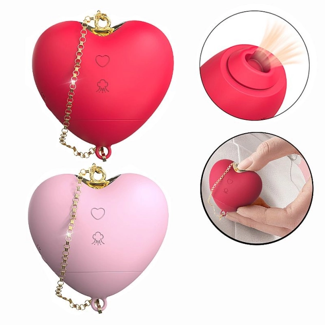 Colar Vibrador com Sucção Formato de Coração Cupid s Heart - S-Hande