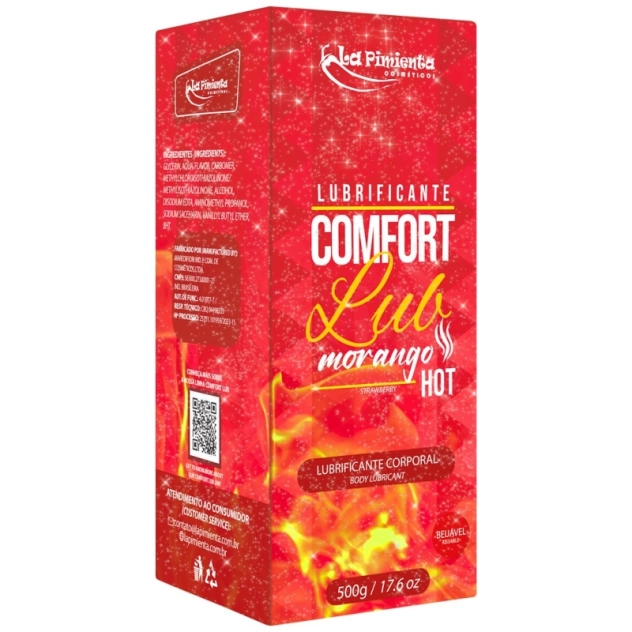 Comfort Lub Lubrificante Corporal de Morango Hot 500g La Pimienta
