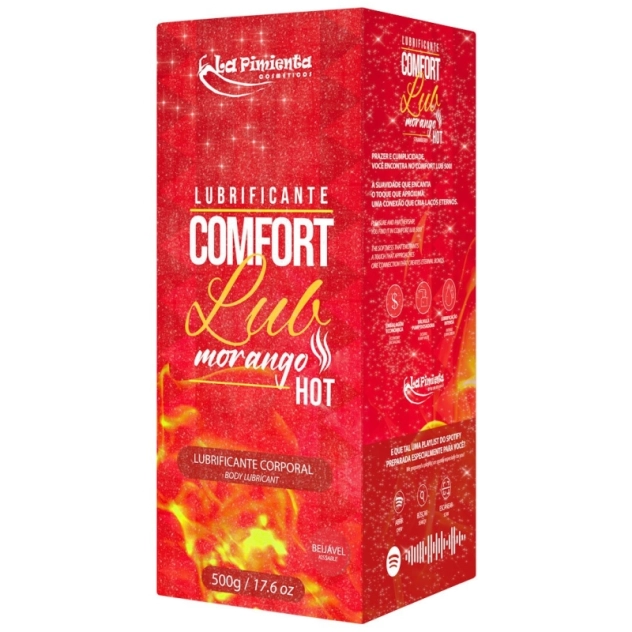 Comfort Lub Lubrificante Corporal de Morango Hot 500g La Pimienta