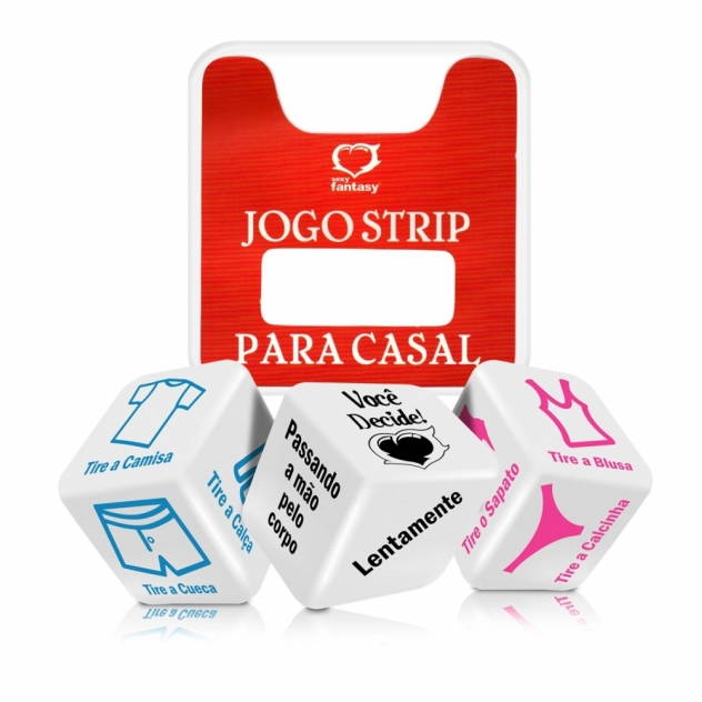 Dado Erótico Strip Para Casal com 3 Unidades