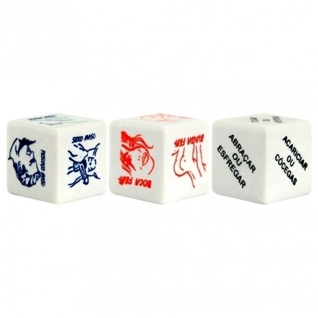 Dado Erotico Toque do Cupido - 03 Dados Coloridos