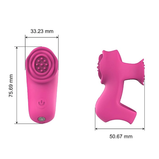 Dedeira Formato de Rosa EMI Recarregável SI vibrador de dedo