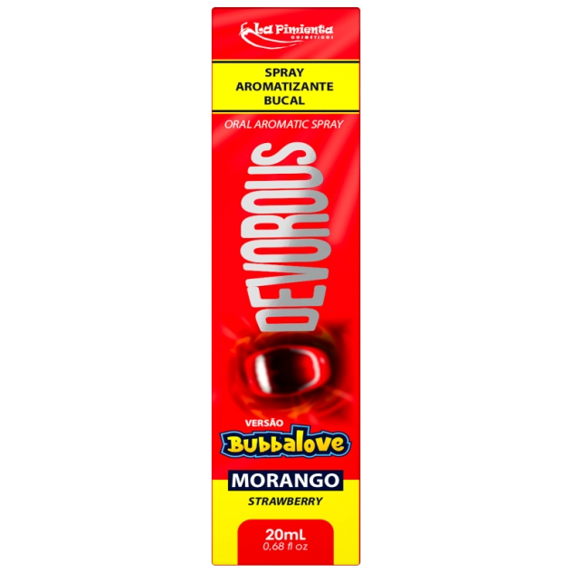 Devorous Bubbalove Morango Spray para Sexo Oral 20 ml - La Pimienta