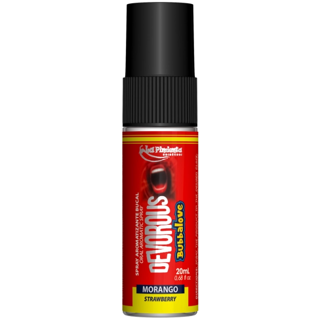 Devorous Bubbalove Morango Spray para Sexo Oral 20 ml - La Pimienta