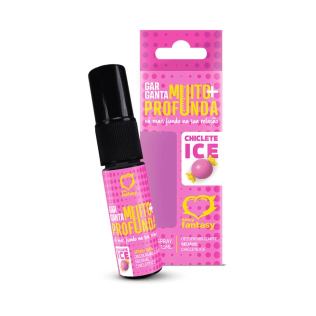 Garganta Muito + Profunda Spray Dessensibilizante Beijável Chiclete Ice 15ml - Sexy Fantasy