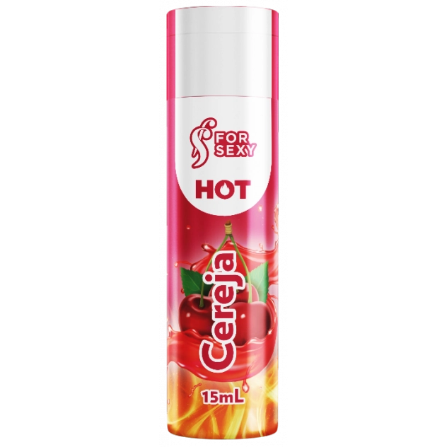 Gel Hot Comestível Sabor Cereja 15 ml For Sexy 