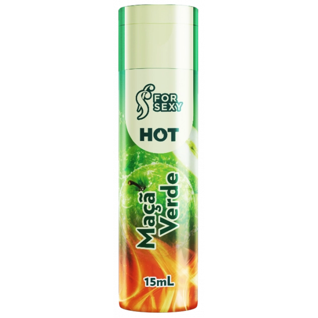Gel Hot Comestível Sabor Maçã Verde 15 ml For Sexy 