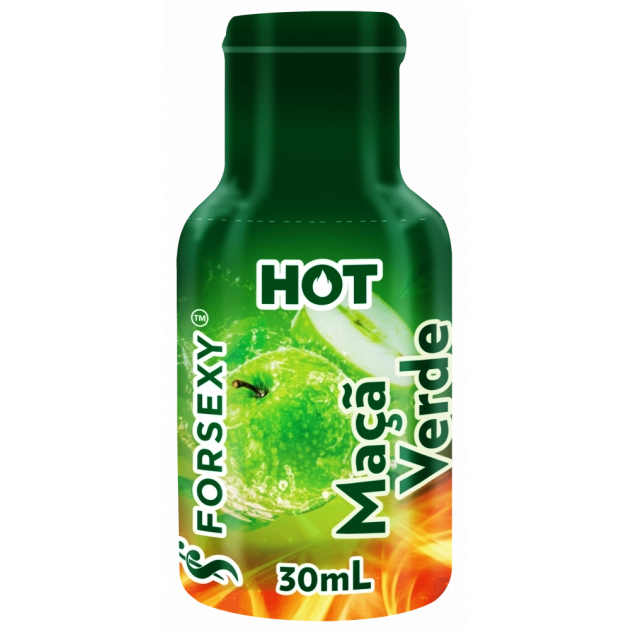Gel Hot Comestível Sabor Maçã Verde 30 ml For Sexy