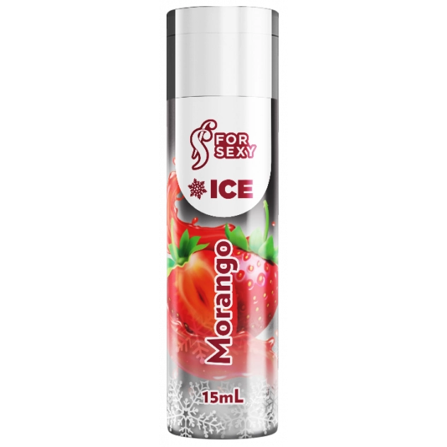 Gel Ice Comestível Sabor Morango 15 ml For Sexy 