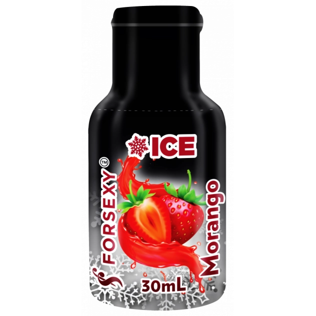 Gel Ice Comestível Sabor Morango 30 ml For Sexy