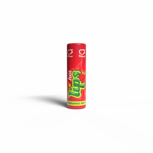 Gloss Hot Lips Sabor Morango 5ml | Sensação de Esquentar e Estimulante | Uso Labial e Íntimo | Sexy Fantasy