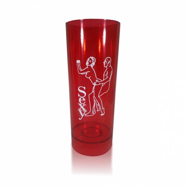 Kama Sutra Posições Copo Long Vermelho 350 ml Diversão ao Cubo 