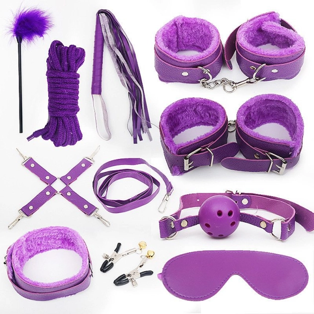 Kit Bandage Completo com 11 Produtos BDSM Roxo