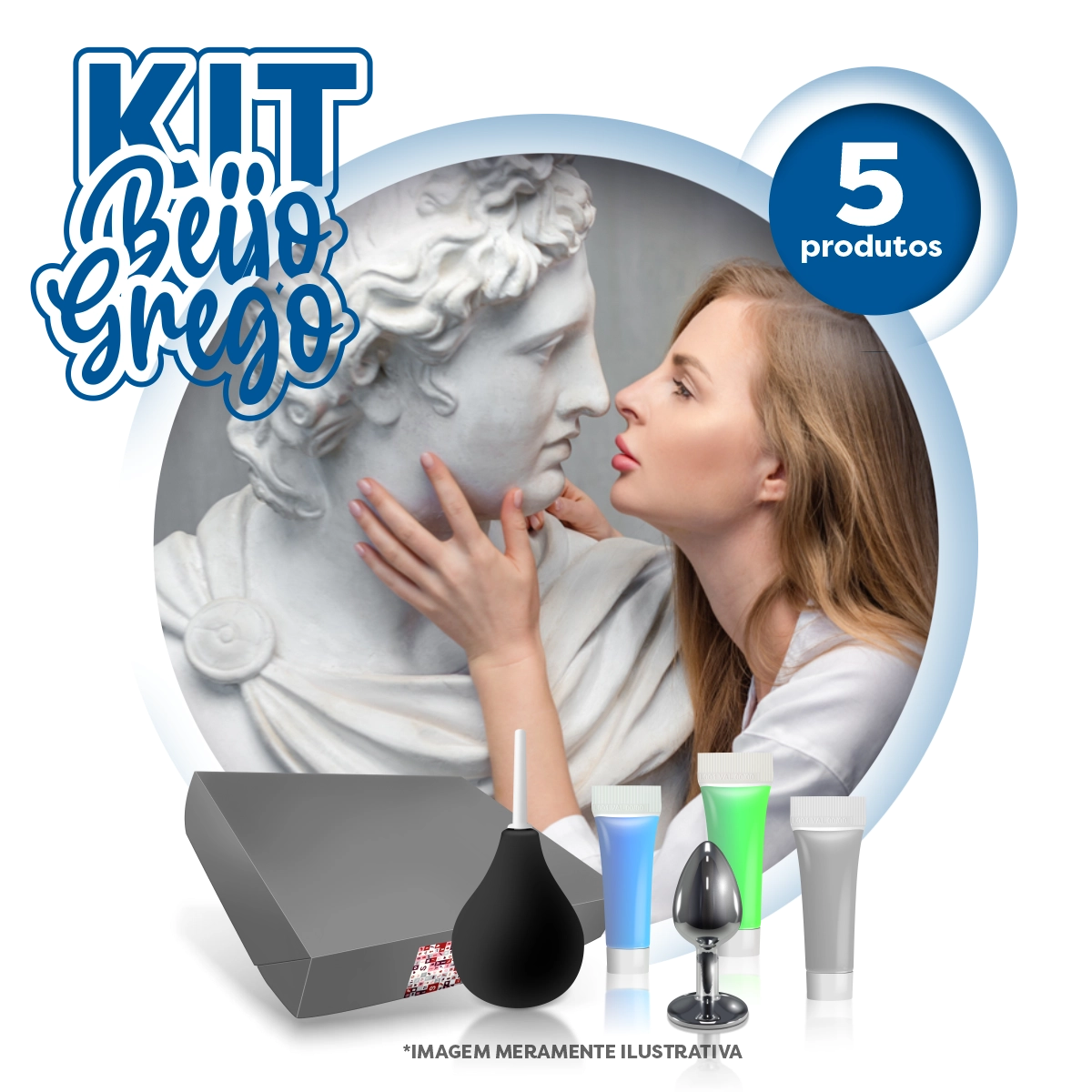 KIT Beijo Grego Estimulantes Anal Beijaveis com 5 itens
