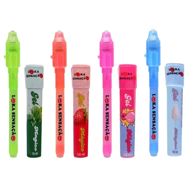 Kit Caneta + Gel Mágico Comestível Hot Para Escrever no Corpo Loka Sensação