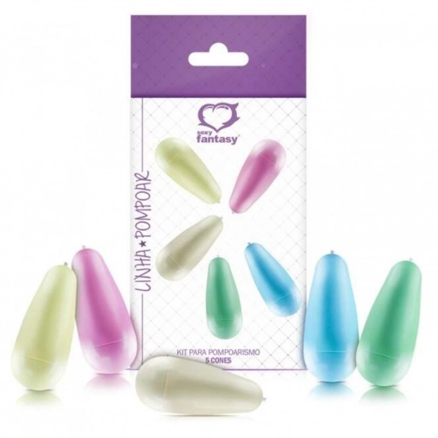 Kit 5 Cones Vaginais Pompoarismo Pesos 20g 32g 45g 57g 70g Sexy Fantasy