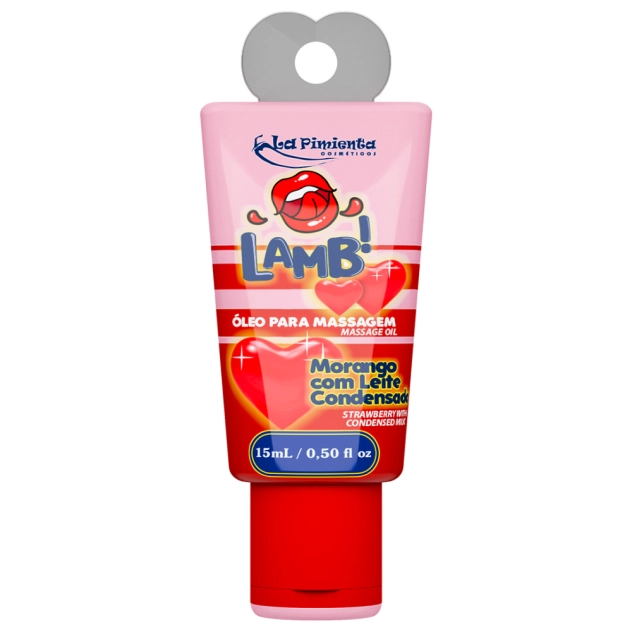 Lamb Óleo para Massagem Morango com Leite Condensado 15ml La Pimienta