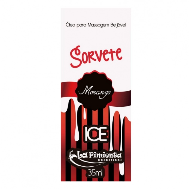 Óleo Beijável Sorvete Morango Ice La Pimienta  Óleo Beijável Sorvete Morango Ice La Pimienta