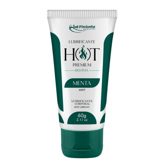 Lubrificante Beijável Hot Premium Menta 60 g La Pimienta Lubrificante Beijável Hot Premium Menta 60 g La Pimienta