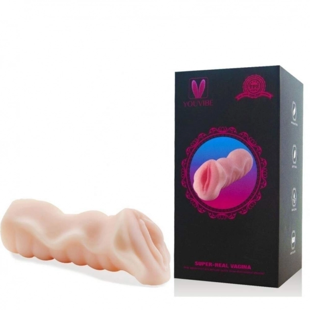 Masturbador em Formato Vagina com Lábios Pequenos