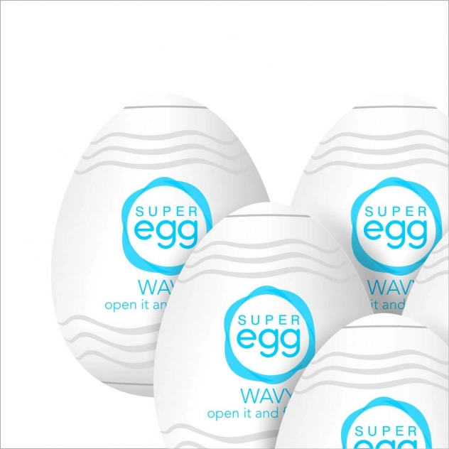 Kit Masturbador Super Egg Wavy Caixa com 6 unidades Kit Masturbador Super Egg Wavy Caixa com 6 unidades