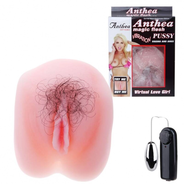 Masturbador Vagina com Pêlos e Cápsula Vibratória
