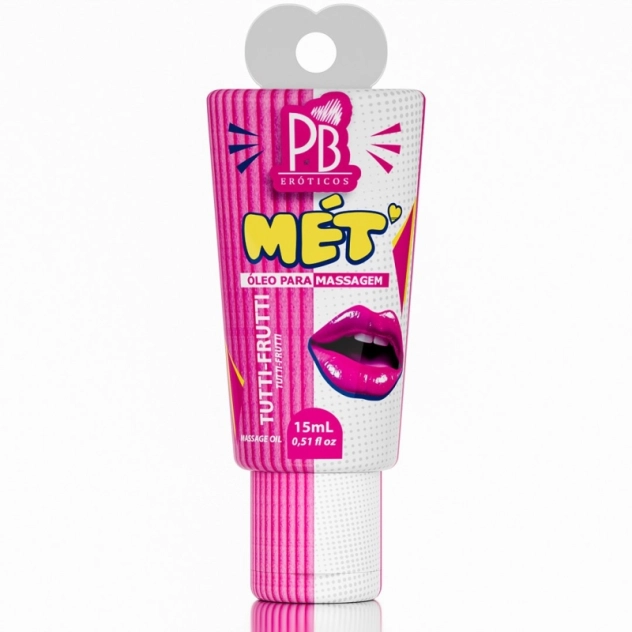 Mét Óleo para Massagem Corporal Beijável Tutti-Frutti 15ml Linha PB Eróticos La Pimienta