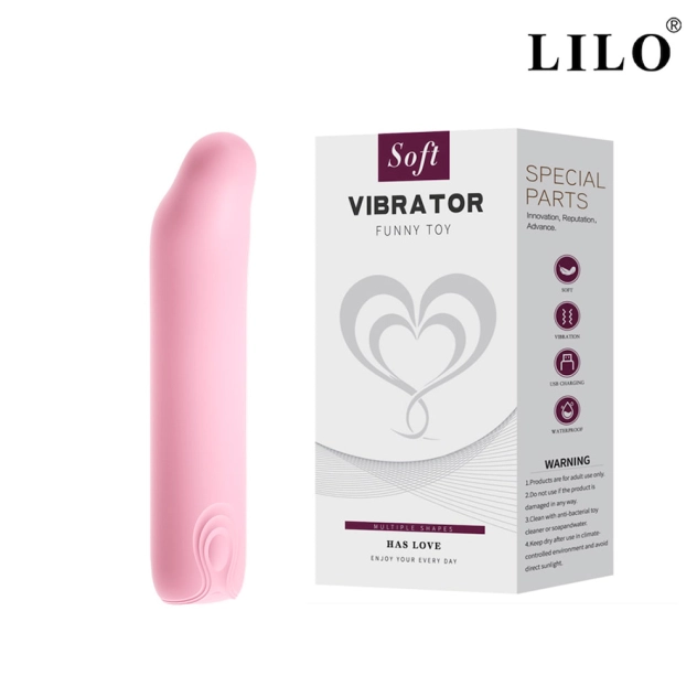 Mini Vibrador para Ponto G com 10 Modos de Vibrações Recarregável Rosa - LILO