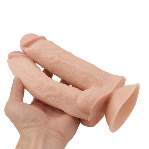 Pênis Dupla Penetração Realística LEKE com duas medidas e ventosa