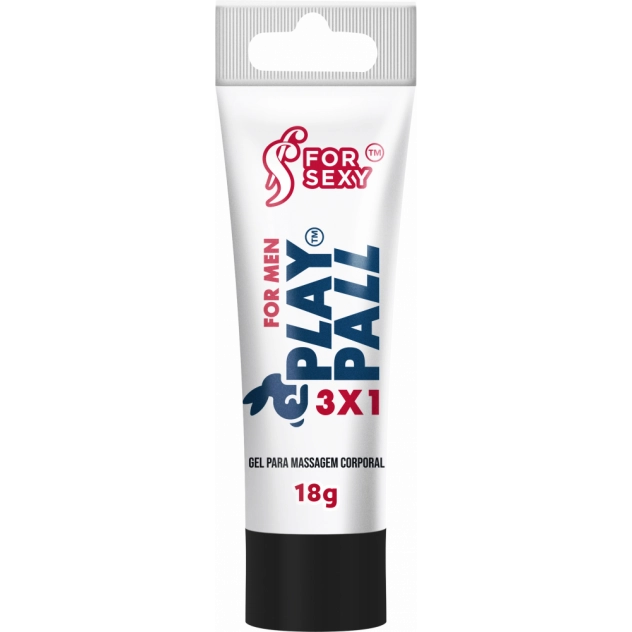 Play Pall 3X1 Gel Masculino Excita Refresca e Prolonga Ereção 18G For Sexy