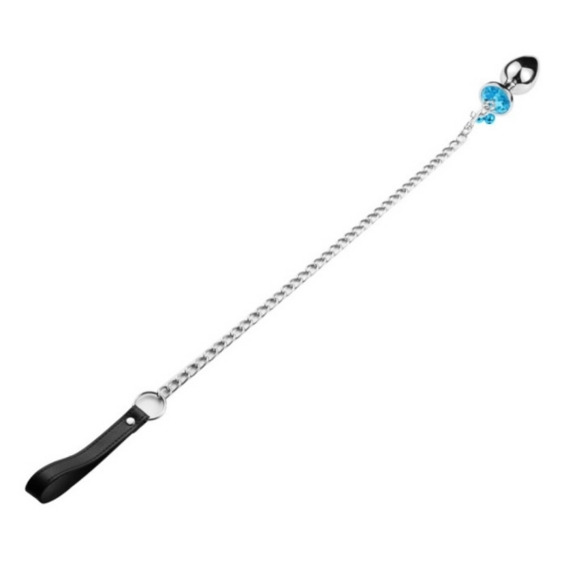 Plug Anal Com Pingente De Sino E Corrente Com Jia Na Base M | DSS Sex Shop