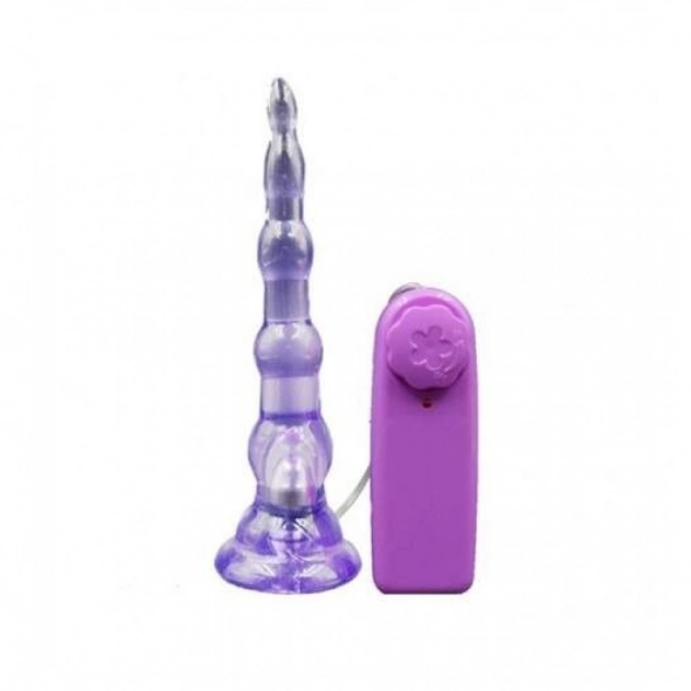 Plug Anal Em Jelly Com Esferas e Vibro