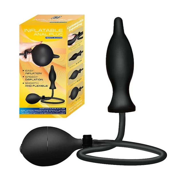 Plug Anal Inflável Pêra Feito em Silicone Confortável