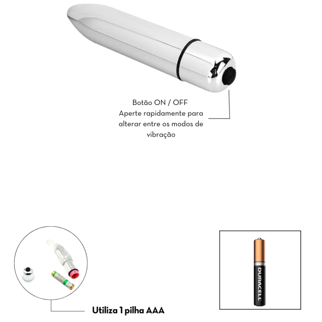 Power Bullet Mini Vibe Plus 10 Vibrações