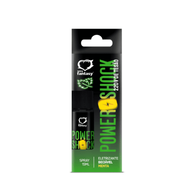 Power Shock 220v de Tesão Spray Beijável Eletrizante Menta 15ml - Sexy Fantasy