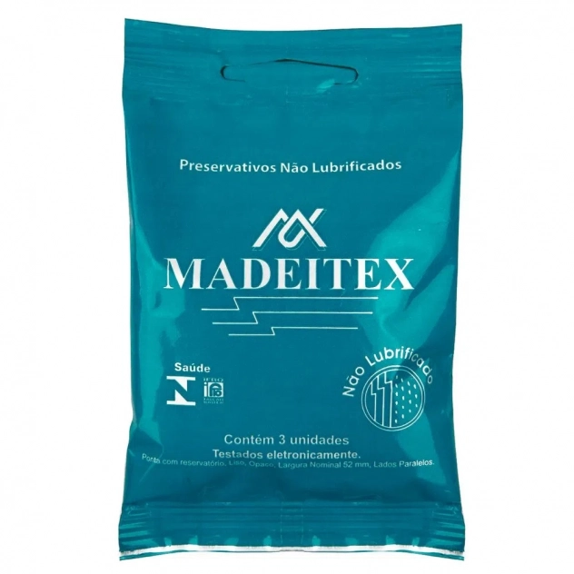 Preservativo Madeitex Não Lubrificado 3 Unidades Rilex