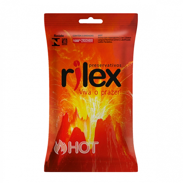 Preservativo Rilex Masculino Hot 3 Unid.