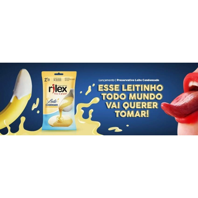 Preservativo Rilex Masculino Leite Condensado 3 Unid. Preservativo Rilex Masculino Leite Condensado 3 Unid.