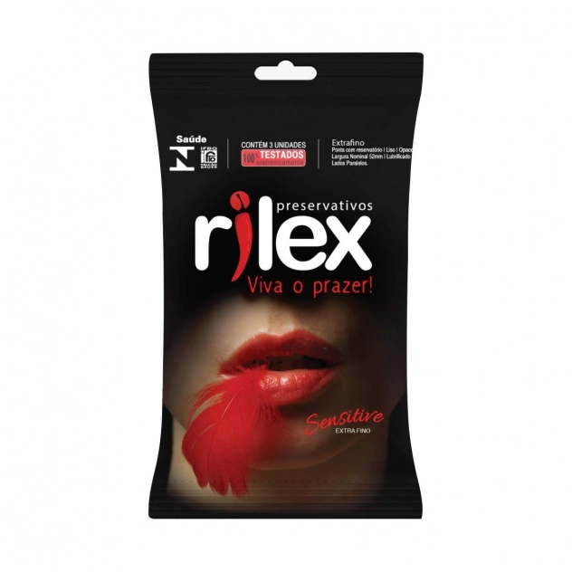 Preservativo Rilex Masculino Sensitive 3 Unid.