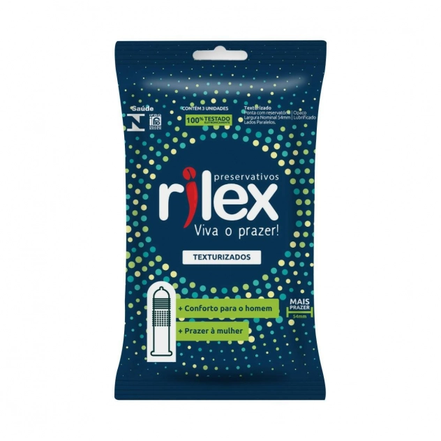 Preservativo Rilex Masculino Texturizado 3 Unid.