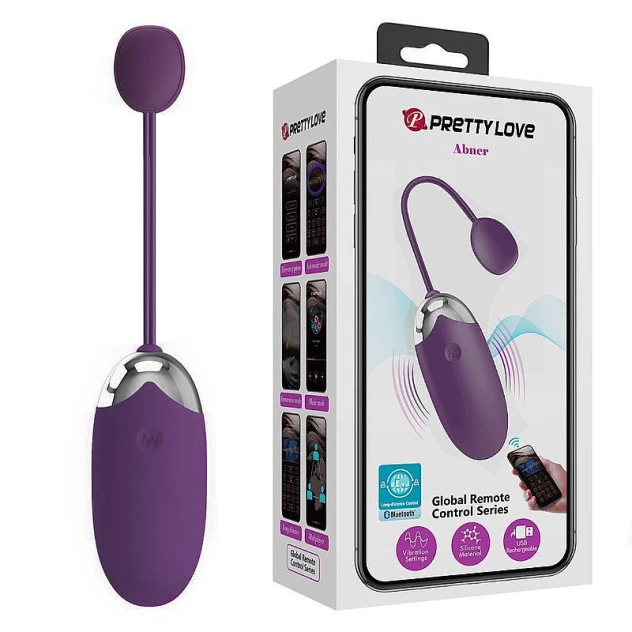 Pretty Love Abner Bullet Wireless com Comando por Aplicativo Via Bluetooth e 12 Vibrações